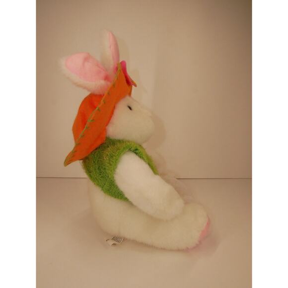 VTG Bunny Rabbit Plush White Pink Green Orange Butterfly and Bug Catcher Net - Picture 9 of 12